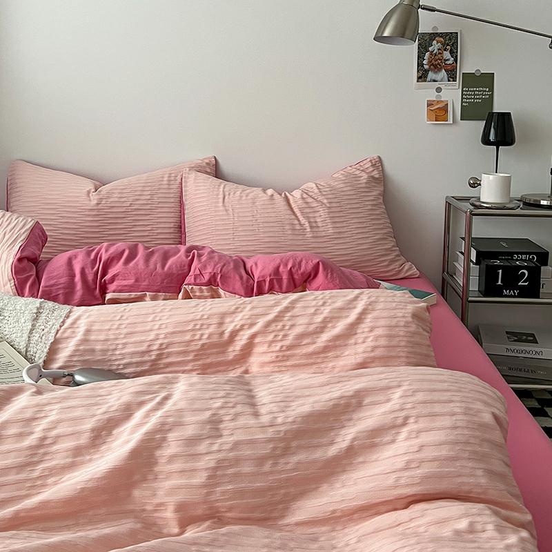 Ins Bubble Luxe Stijl Vierdelige Bedset Dekbedovertrek Dekbedovertrek Hoeslaken Eenpersoons Studentenhuis Drie Stuks Set 4  |   Beddengoed Set Van Vier Delen Beddengoed Set Van Vier Delen Beddengoed Set Van Vier Delen