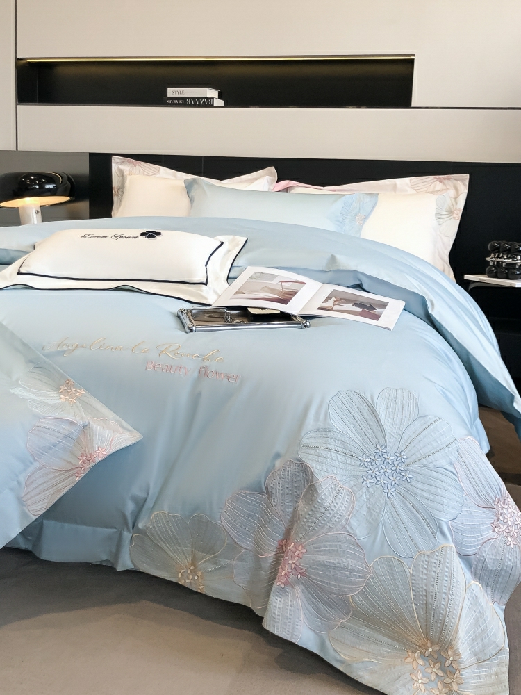 Luxe 180 Draad Langstapelige Katoen Vierdelige Set, Volledig Katoen, Voor Alle Seizoenen, Naakt Slapen Dekbedovertrek, Bedtextiel, Matrasbeschermer, Beddengoed.  |   Beddengoed Set Van Vier Delen Beddengoed Set Van Vier Delen Beddengoed Set Van Vier Delen